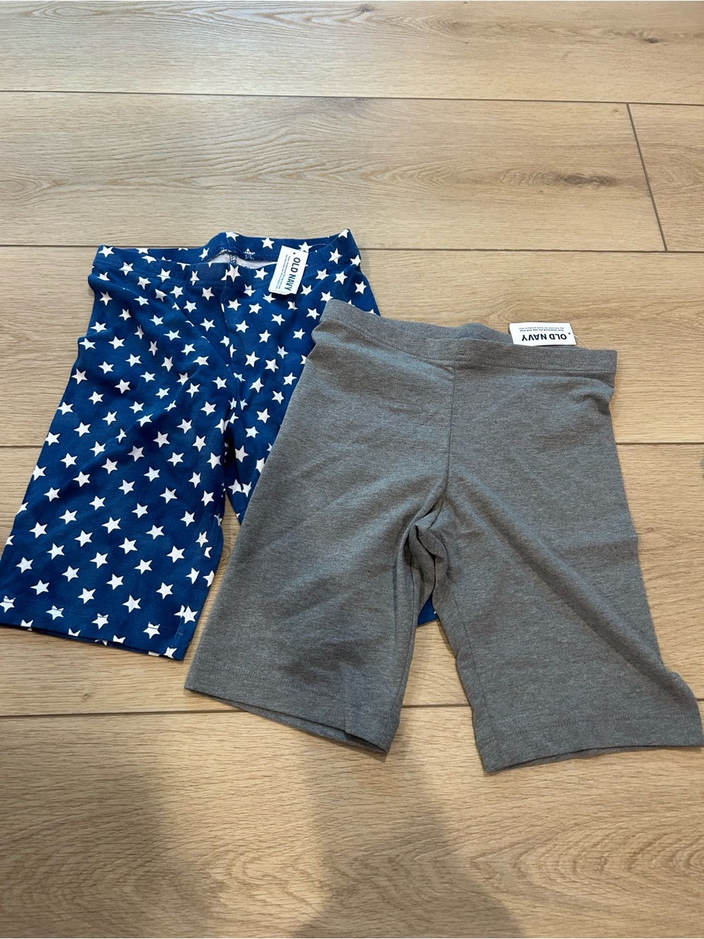 Old Navy Blue Star Print & Gray Bike Shorts - 2-Pack